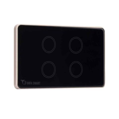 Công tắc thông minh 4 nút Zigbee DOFA SMART màu đen