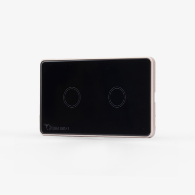 Công tắc thông minh 2 nút Zigbee DOFA SMART màu đen