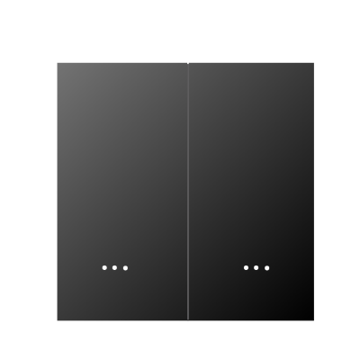 Công tắc cơ thông minh vuông 2 nút Zigbee màu đen