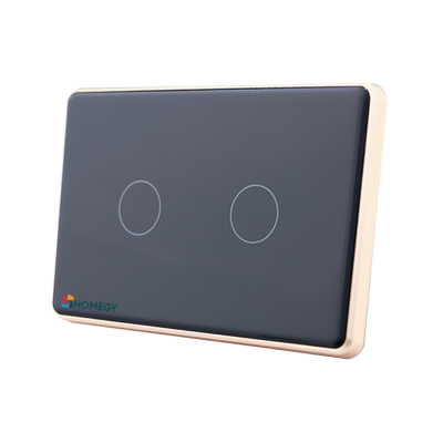 Công tắc cảm ứng thông minh BLE 2 nút công suất cao kính phẳng