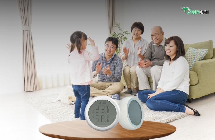 Cảm biến nhiệt độ độ ẩm Zigbee DOFA