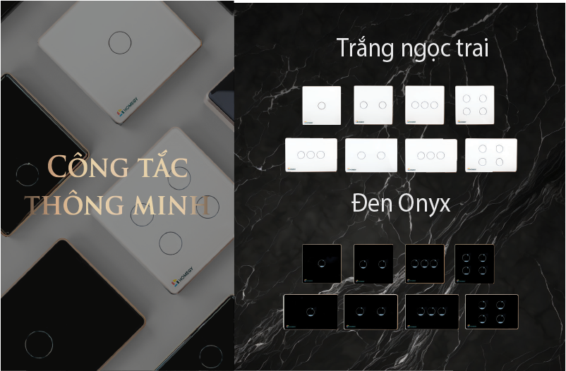 Công tắc cảm ứng thông minh BLE 1 nút kính lõm