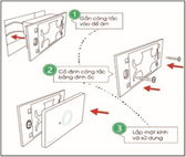 Công tắc thông minh 3 nút Zigbee DOFA SMART màu đen