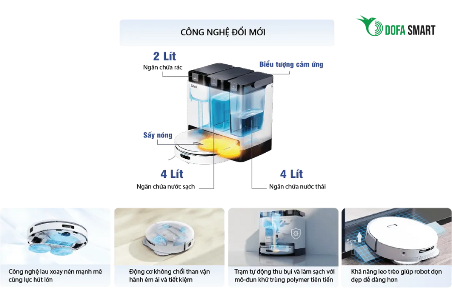 Robot hút bụi lau nhà SAS8 PRO