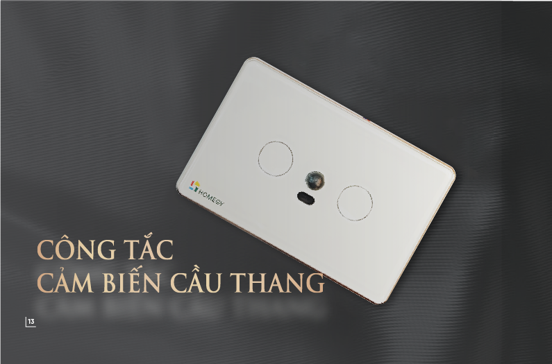 Công tắc cảm ứng thông minh BLE cảm biến cầu thang kính phẳng