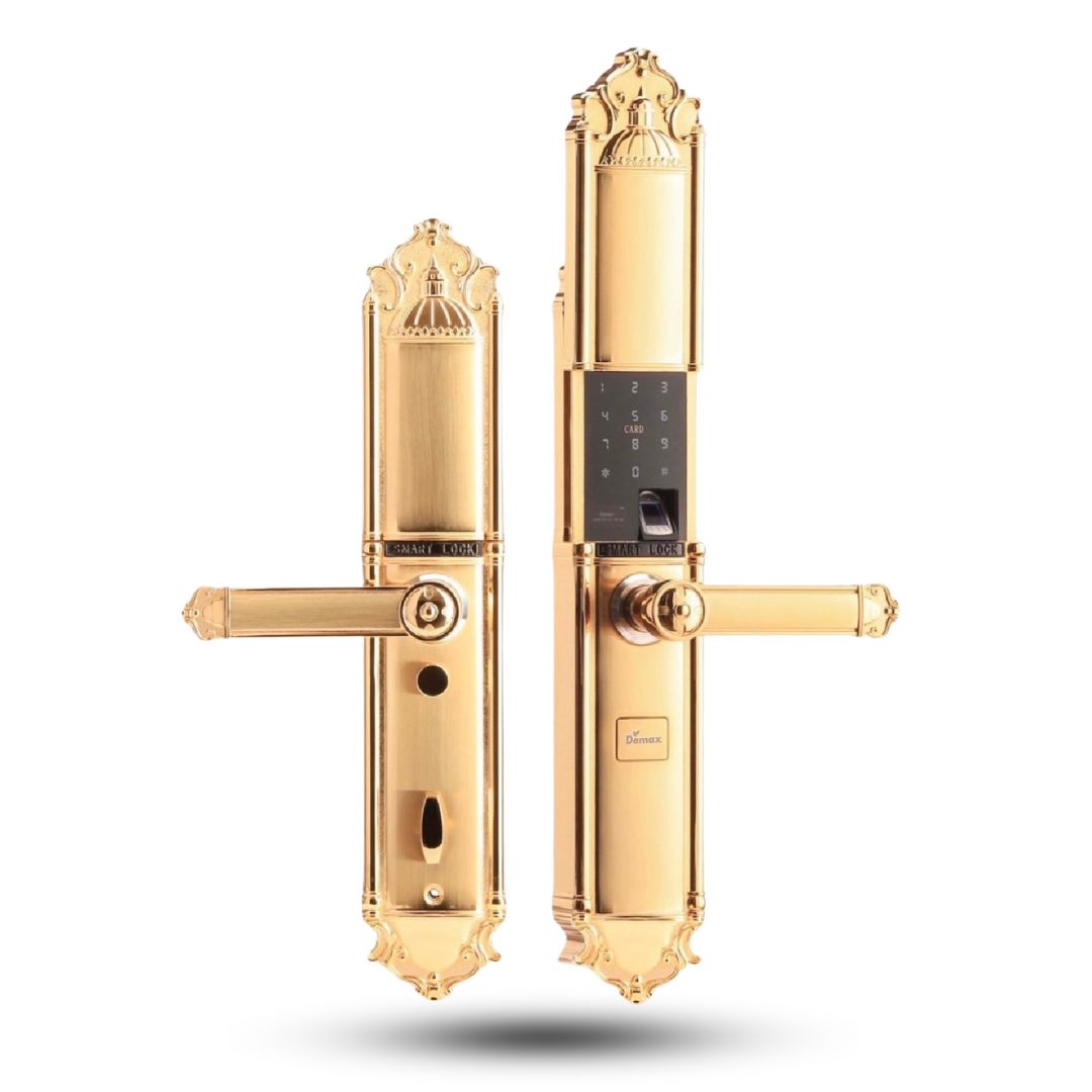Khoá Demax SL822 GOLD, Vân Tay, App wifi, Đại Sảnh Biệt Thự - Hợp kim kẽm cao cấp, mạ vàng 24K