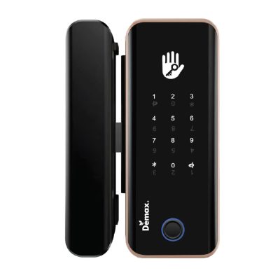 Khóa cửa kính Demax EL800G AC, App Wifi TTLOCK - Có điều khiển từ xa