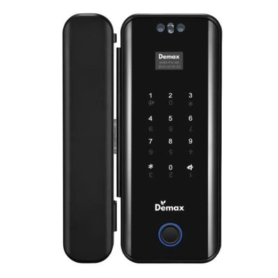 Khóa cửa kính Demax EL900G BL, Face ID, App wifi, có điều khiển Remote